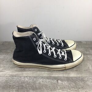 Vtg CONVERSE Chucks All Star Black Canvas High Top Men’s Shoes Sneakers Kicks 12